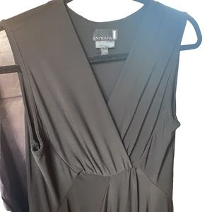 Black midi dress w front split Sz M